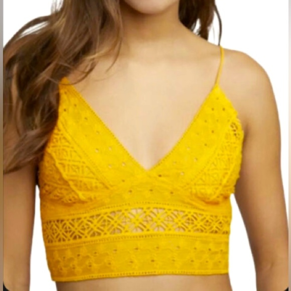 NWT Free People Carina Bralette (mango)